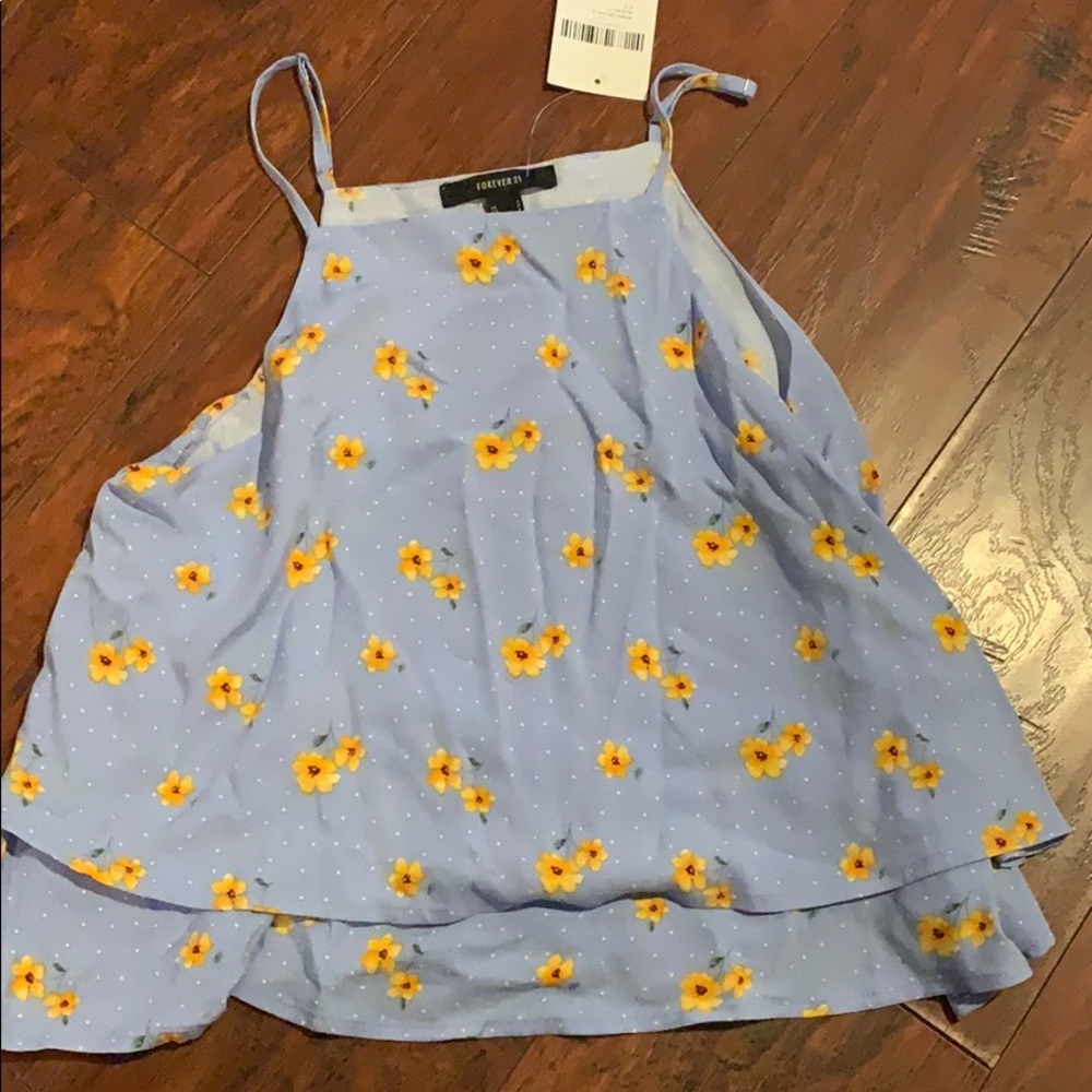 Cropped flowey tank